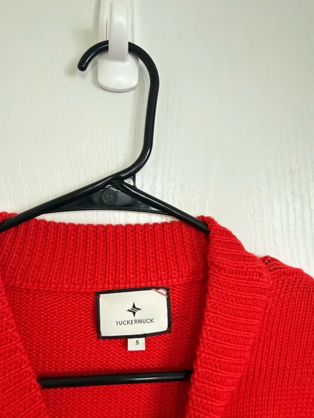 Tuckernuck Bexley Wool Crew Sweater in Poppy Red - Picture 4 of 8
